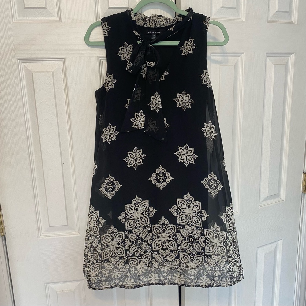 Black and White Printed Dress
